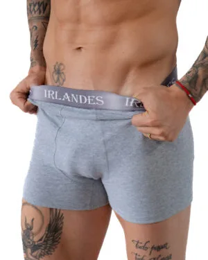 E10001-GRM BÓXER LISO G.MELANGE 3XL/4XL