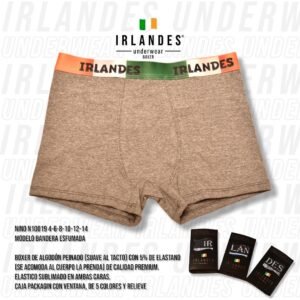 BOXER NIÑO ALGODON CON LYCRA PREMIUM MODELO BANADERA ESFUMADA
